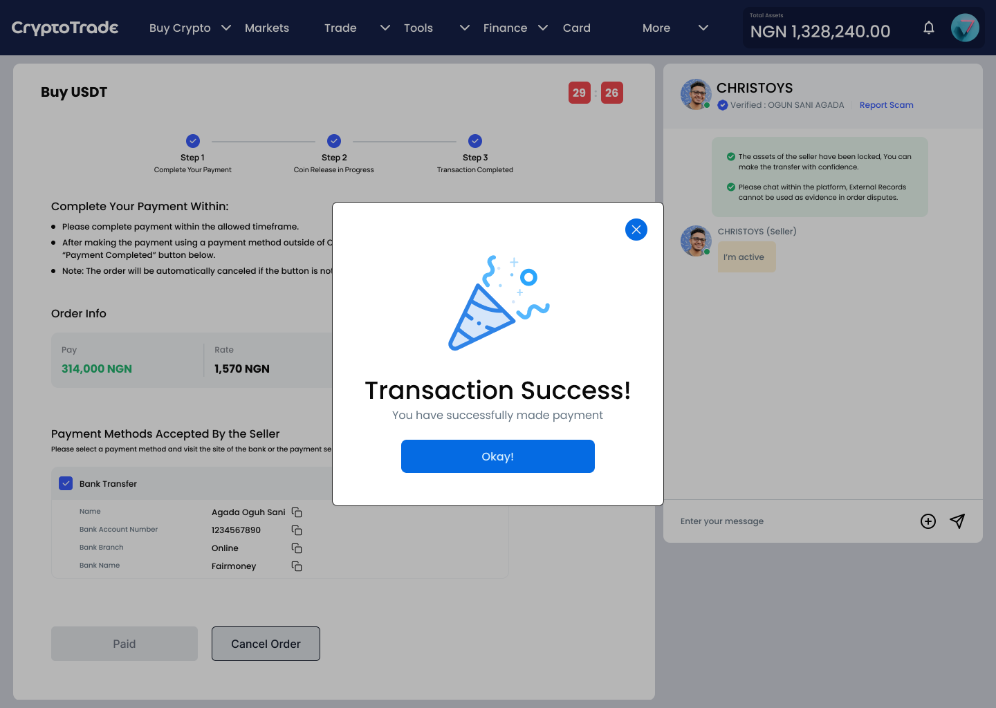 Transaction Details Exchange